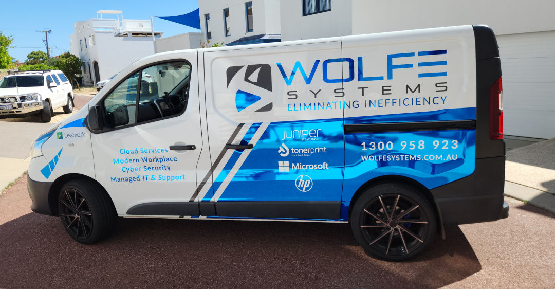 Wolfe Systems Chrome Blue fleet wrap