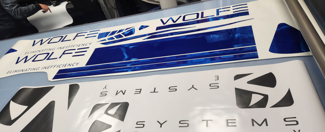 Wolfe Systems Chrome Blue fleet wrap by Signfolk Perth